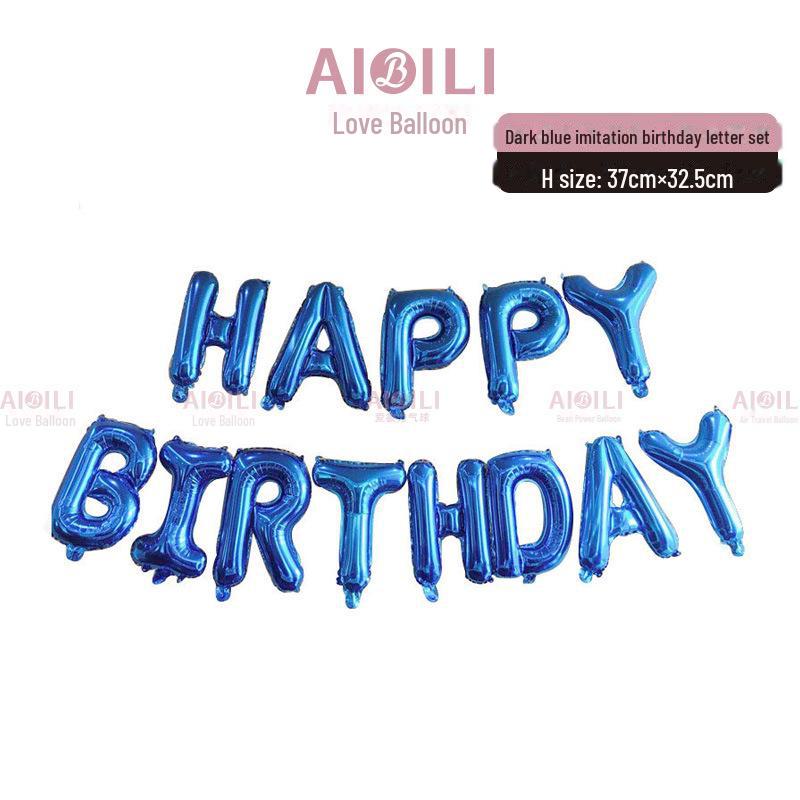 Beautiful Birthday Balloon Set: Happy Birthday Letter Aluminum Foil Decorations