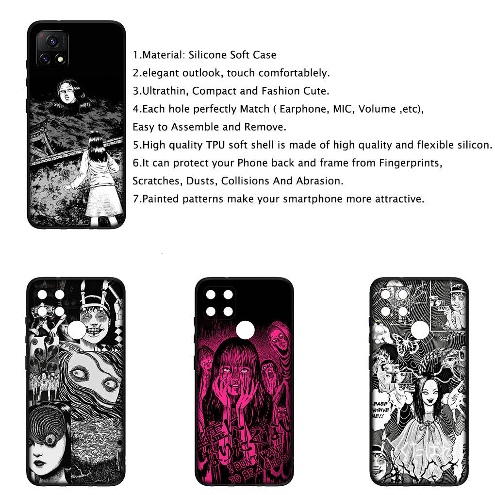 Cover for iPhone 17 16 15 Xiaomi Poco Redmi Note 14 13 12 X Pro Max 9 16e Samsung Galaxy S25 S24 S23 OPPO Huawei Collection Tomie Junji Ito Phone Case