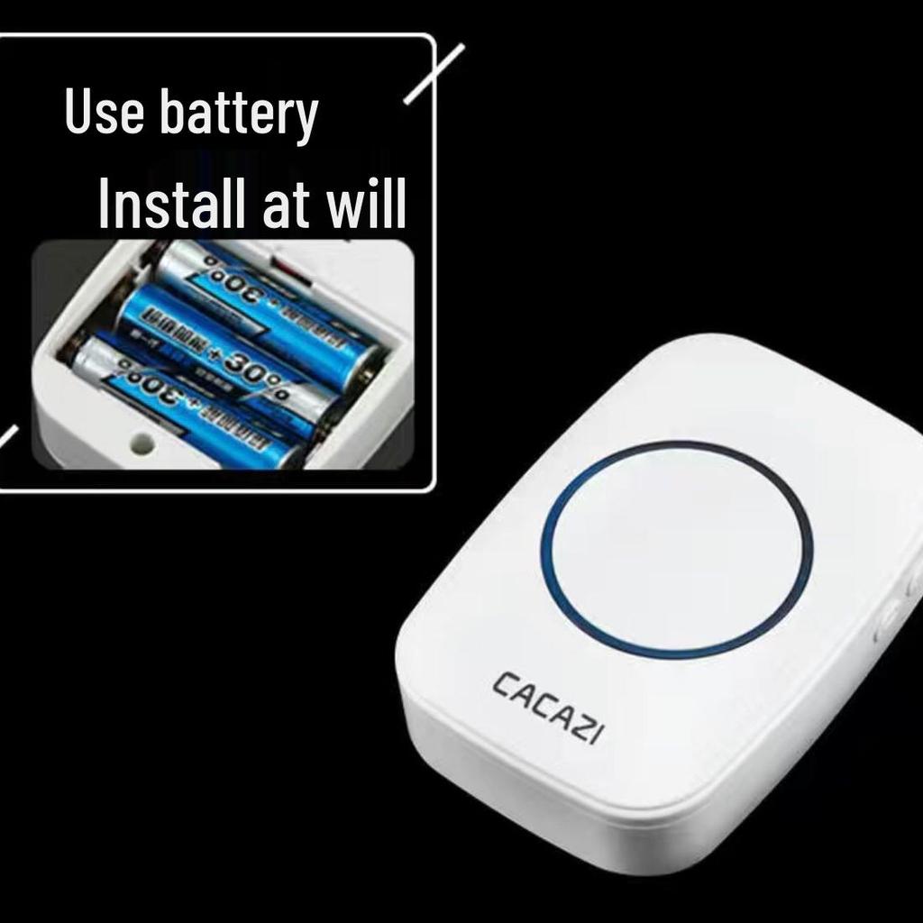 Waterproof Wireless Doorbell with Three Receivers and One Transmitter, Battery or DC Powered, No Plug-in Needed for Home Use.