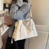 Large Capacity Commuter Bag Women's Shoulder Bag Multi-Zipper Tote Bag
