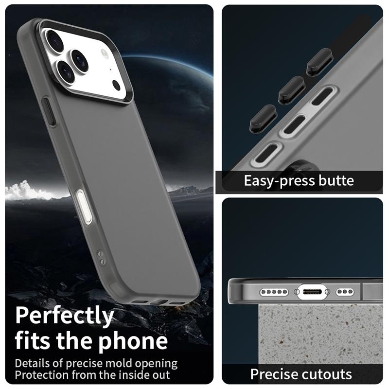 Anti-Drop Candy Color Case For iPhone 17 Pro Matte Transparent Back Case iPhone 17 Pro Max 17 Air Cover For iPhone 17 Pro Case