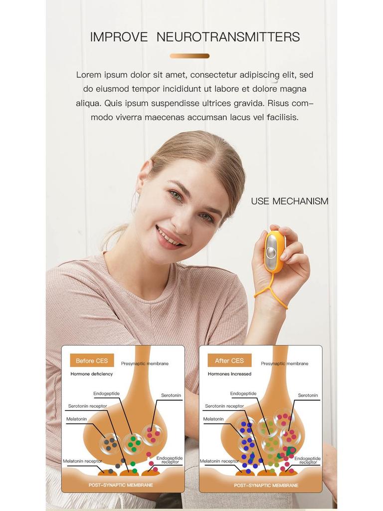 Vårmorgon Lugnande Sömnhjälp: Smart handhållen enhet med mikroström för stresslindring och sömnlöshet.