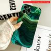 2DFlat Emerald Wave Abstract Design All Inclusive Film Hard iPhone Case, Compatible with iPhone 18 Pro Max 17 16 15 14 13 12 11