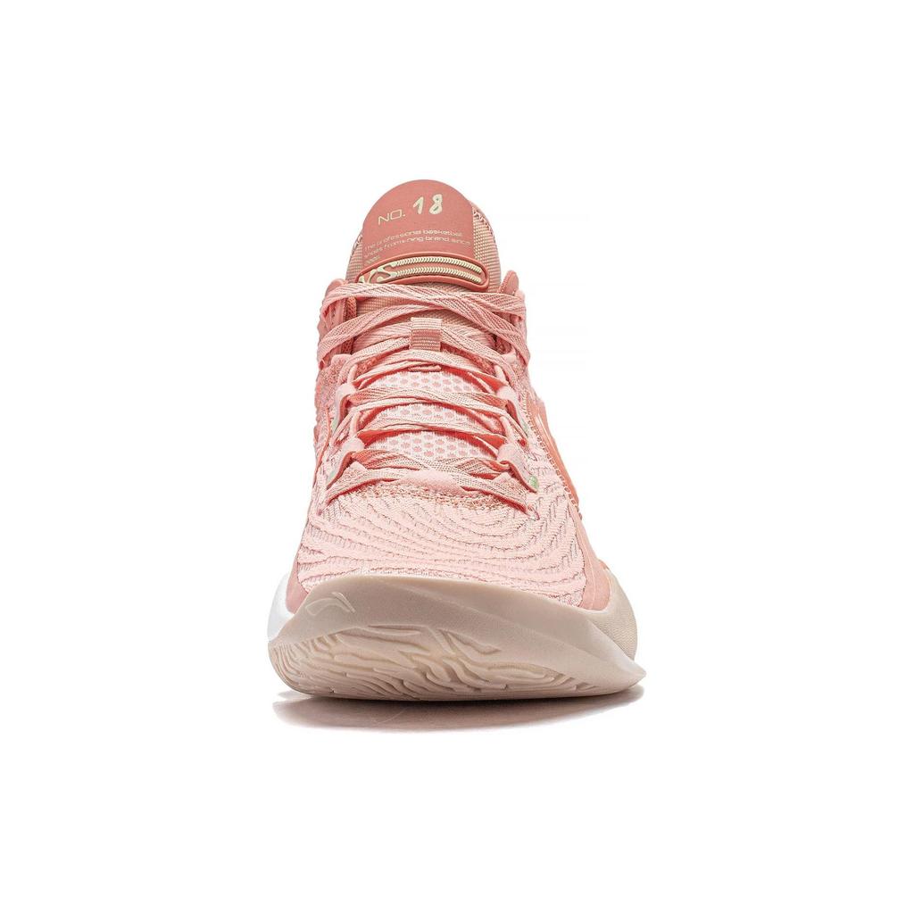 Li Ning YuShuai 18 Basketbalschoenen Heren Lage Top Roze/Oranje ABAU009-4
