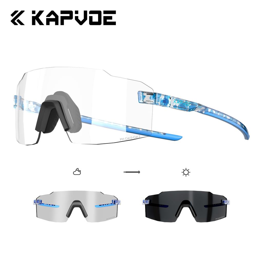 Kapvoe Fashion Sunglasses for Men Photochromic Runnning Glasses Light-Weight Cycling Glasses Bike Women UV400 Hiking Eyewear