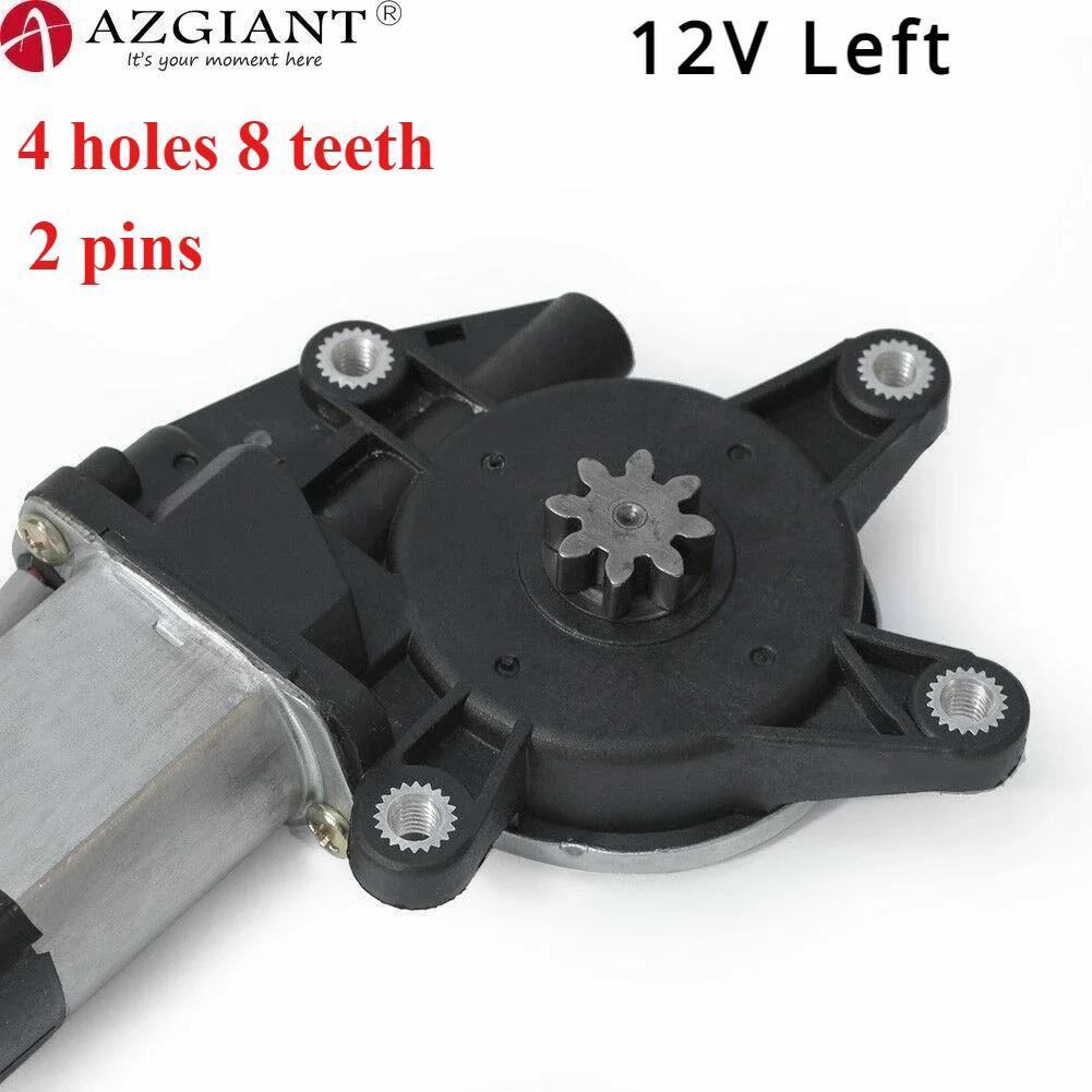 AZGIANT Universal 4 Hole 8 Teeth Car Window Engine DC Motor Electric Glass Lifter Motor DC 12v/24v Auto Parts 1 piece A 12V Left