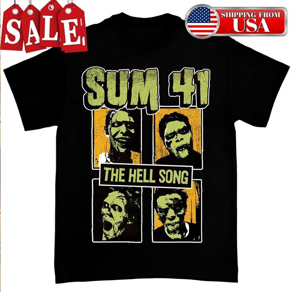 Unisex shirt Cotton Oversize Large Size Classic Sum 41 Band Tour Men S5XL Tee New TShirt