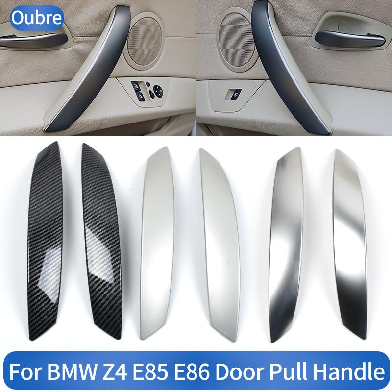 

LHD RHD Replacement 3 Colors Cars Interior Door Pull Handle Plastic Cover Trim BMW Z4 3.0 3.5 E85 E86 2002-08 Polish Silver Left
