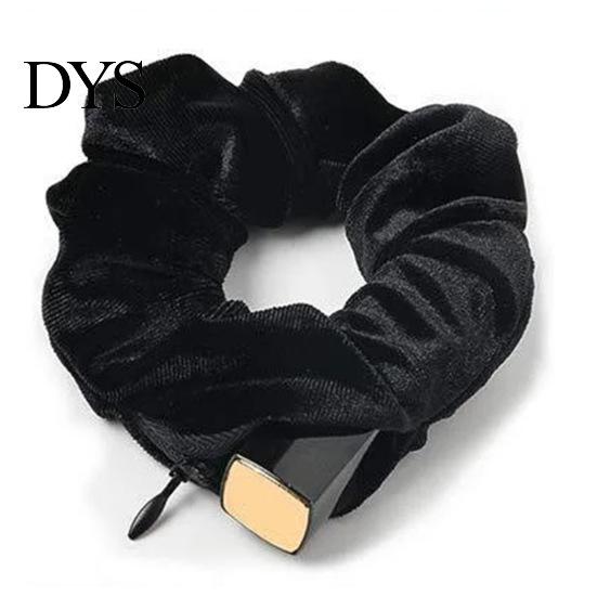 Straight Hair Tie with Pocket Hidden Buns Rope Curly Workout Bun Accessory Holder Portable Mini Bag Long