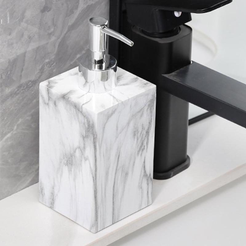 Shower Soap Dispenser Marble Texture Soap Dispenser Hand Soap Dispenser Bottle with Pump Hand Wash Dispenser for Kitchen