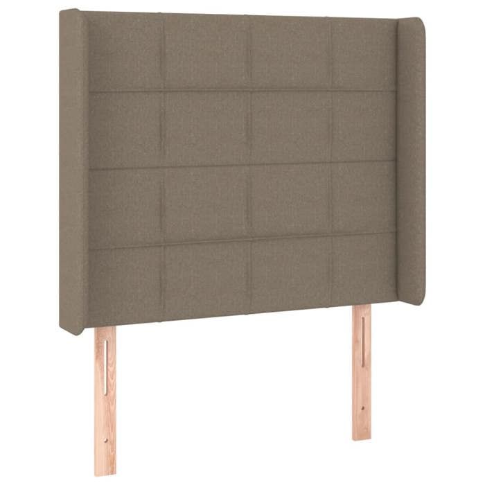 VidaXL Tête de Lit à LED Meuble de Chambre à Coucher Accessoire de Lit Simple Tête de Cadre de Lit Intérieur Taupe 3124026