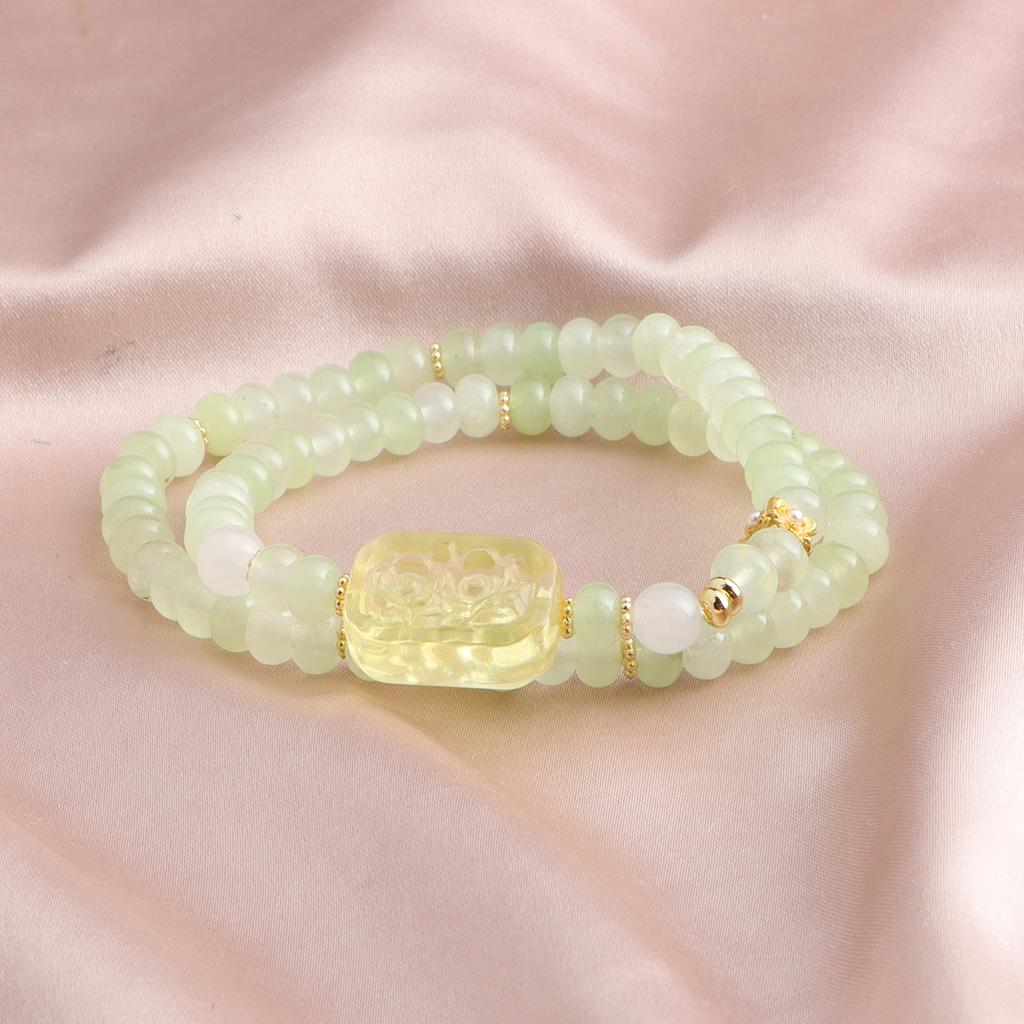 Armband Natürlicher Traubenstein Frisches Kristallarmband Chalcedon Pixiu Blume Marke Mode Frisch Dopamin