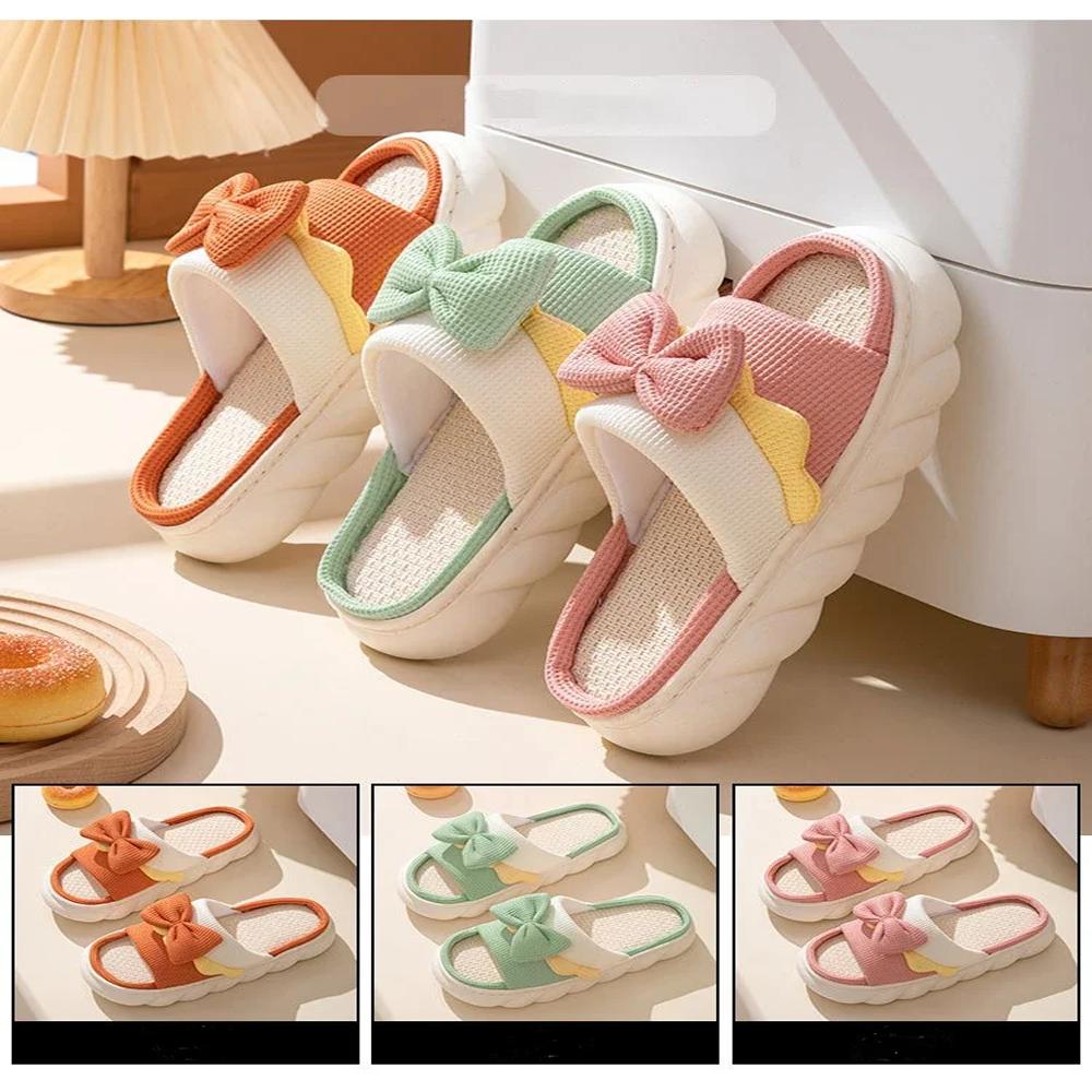 Cotton Slippers Women's Fleece Thickened Soles Non-slip Indoor Heightening Slippers Male and Female Couple Slippers Cotton Slippers