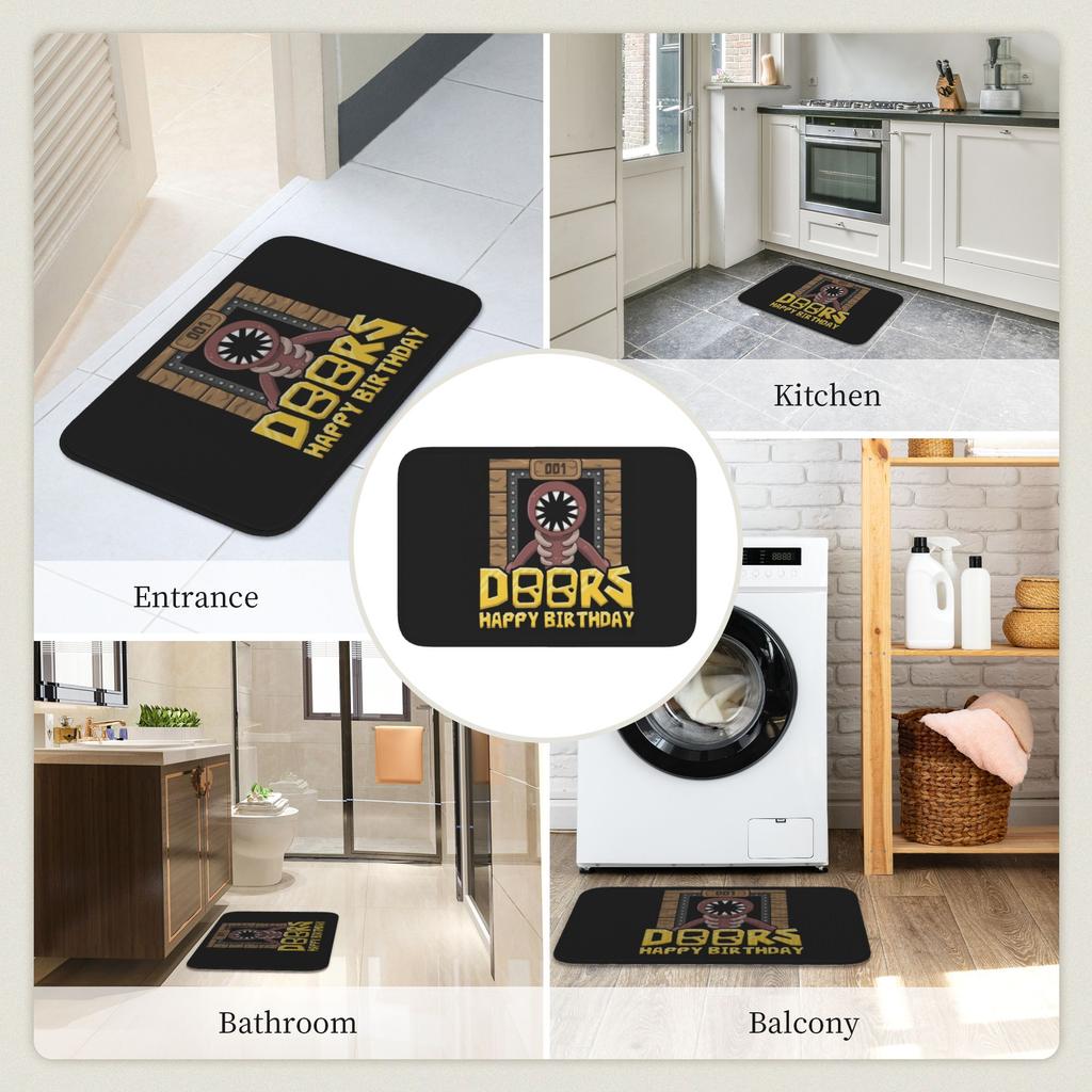 Custom ur,Doors Ambush Horror Game  Doormat Anti-Slip Entrance Kitchen Bathroom Floor Door Mats  Garage Rug Carpet Footpad