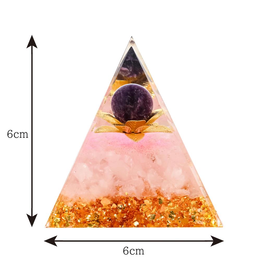 Orgonite Crystal Orgone Pyramid Tower Energy Nature Reiki Healing Chakra 6cm x 6cm (26)