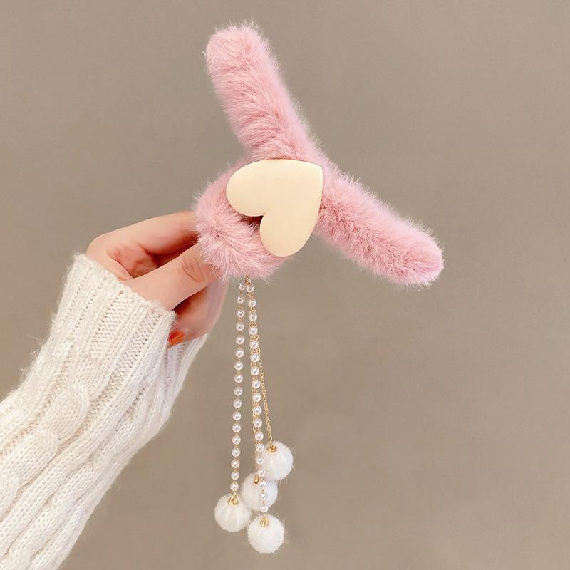 

Заколка для волос Головной убор Женская мода Искусственный мех Заколка для волос Акриловая Большая Заколка для волос Корея Для девушки Зима Краб Заколка Аксессуары для волос