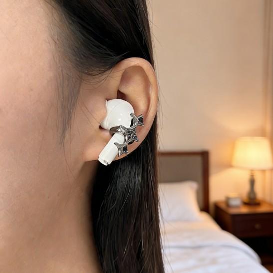 Подходит для Apple airpodspro3 ушная пряжка украшение персонализированная темная звезда пряжка для наушников серьги-подвески на ухо