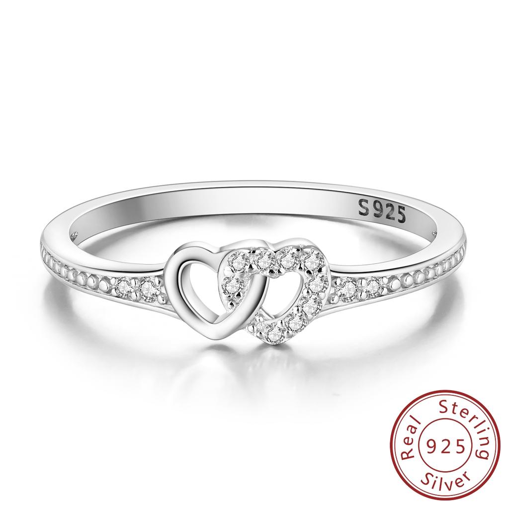 copper Rings Ideal For Woman Simple Design Sparkle Zircon Wedding Anniversary Gift Fine Jewellery High Quality