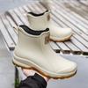 Style and Fashionable Short-cylinder Waterproof Fishing Rain Boots for Men with Thick Soles and Wear-resistant Water Shoes