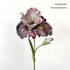 45cm Iris Artificial Flower with 2 Stems, EVA Texture, Oil Painting Style for Home Decoration