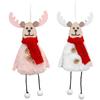Decorative Elk Christmas Trees Ornament Wood Reindeer Hanging Pendant Decoration