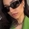 Fashionable Wide Leg Irregular Sunglasses Women Casual Travel Glasses Vintage Men Designer Driving Shades UV400 Gafas De Sol