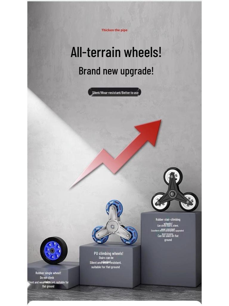 Lightweight Folding Trolley for Climbing Stairs - Multi-Purpose Handcart for Moving, Shopping, and Deliveries