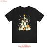 Funny Christmas Cat T Shirt Lover Xmas Cute Vintage Breathable Versatile Homme Unisex Top For Everyday Wear Graphic Soft