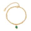 18K Vintage Hong Kong Style Double-Layer Titanium Steel Bracelet for Women