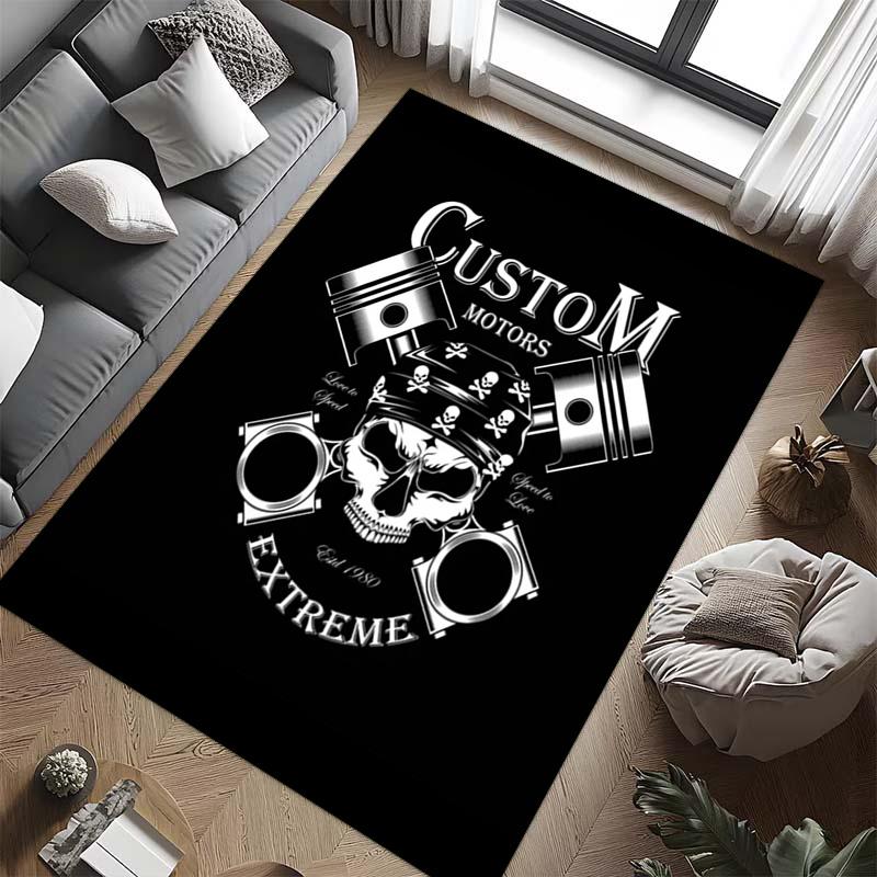 Skull Wings Engine Power carpet Suitable for all seasons printing Protective pad Office chair cushion Fashion