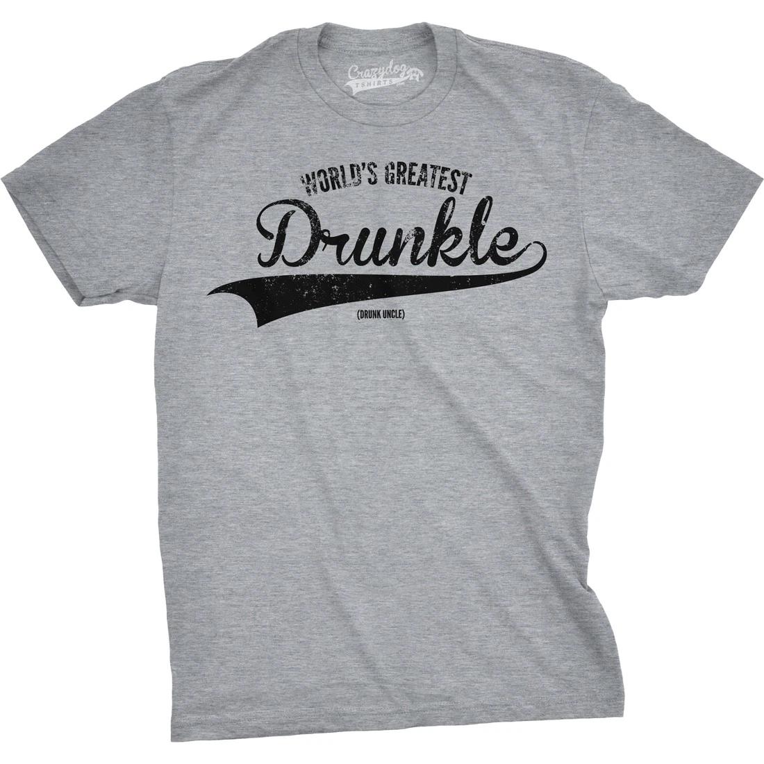 Mens Worlds Greatest Drunkle Funny Uncle Family Sarcastic Hilarious Saying L