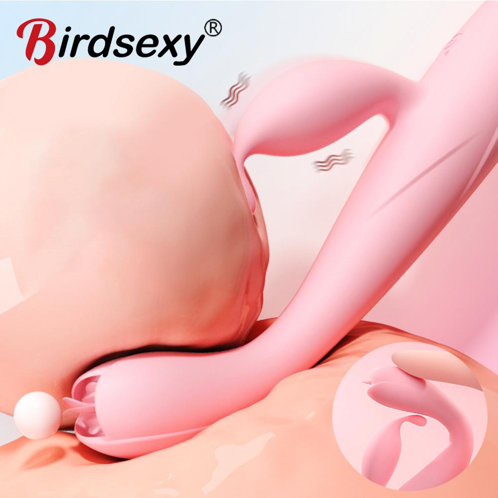 Vibrator Tongue Licking Retractable Vibrator Anal Stimulation Female Masturbator Oral Women Masturbation Adult Products Sex Toys