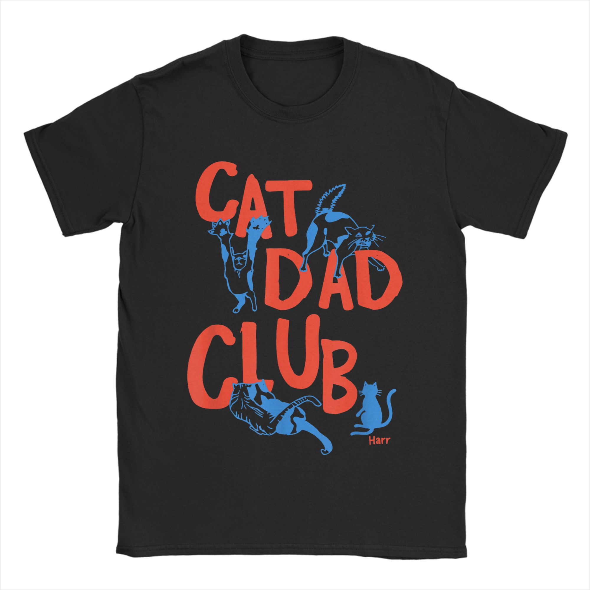 

Cat Dad Club Life Is Better with Cats Funny Cat Dad TShirt Men Round Collar Cotton T Shirt Short Sleeve Tee Shirt Clothing S