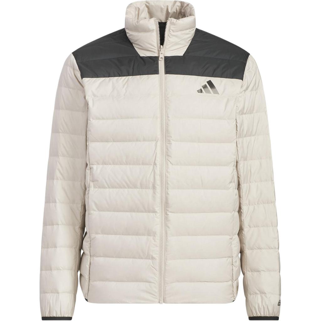 Adidas Solid Color Brand Logo Three-In-One Lightweight Waterproof Down Jacket Unisex Jacket Light-Brown JM9138