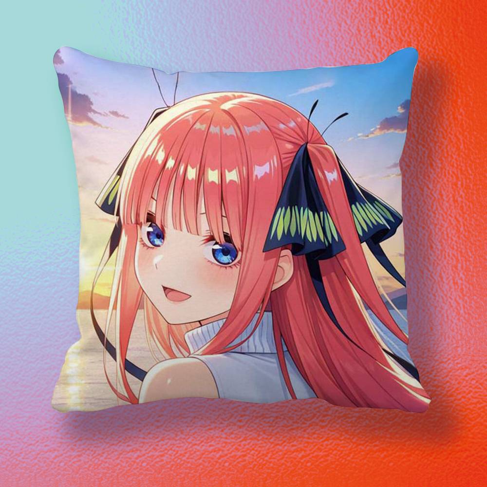 NNino NNakano Anime  Pillow cover Soft Microfiber Pillowcase Home Sofa Decor Surprise Decorative printed