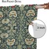 Set Of 2 Bohemian Floral Green Curtains Style Morris Tree Pattern Living Room Bedroom Curtain Polyester Perfect For