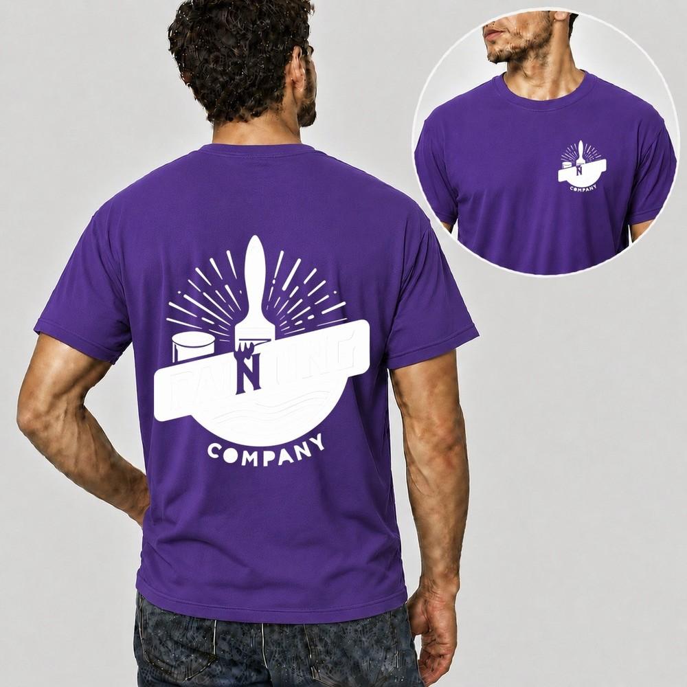 Unisex Personalised Work T Shirt Custom Trade Logo Painter Mechanic Plumber Uniform