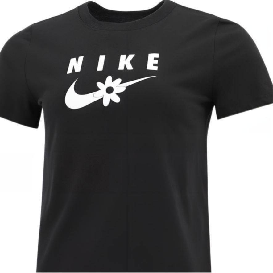 Nike T-shirt Donna Nera Girocollo Vestibilità Media Dritta DN5859-010