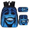 Solo Leveling IGRIS Child Backpacks Shoulder Bag Pencil Case 3pcs Set Large Capacity School Bags for Boys Girls Travel Daypacks