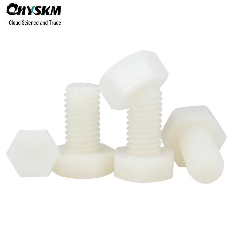 M3-M12 Isolierte Nylon-Sechskantschrauben mit vollem Gewinde