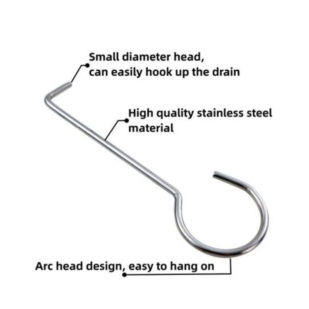 10pcs Durable Kitchen Drain Hook Stainless Steel Floor Drain Handle Bathroom