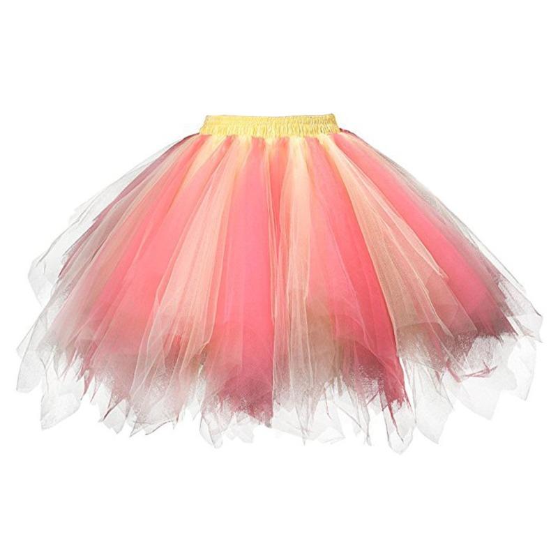 Falda de Tul para Mujer para Halloween Falda de Tul Falda de Tul para Fiesta Falda de Tul de Colores Falda Tutú de Tul con Capas Esponjosa