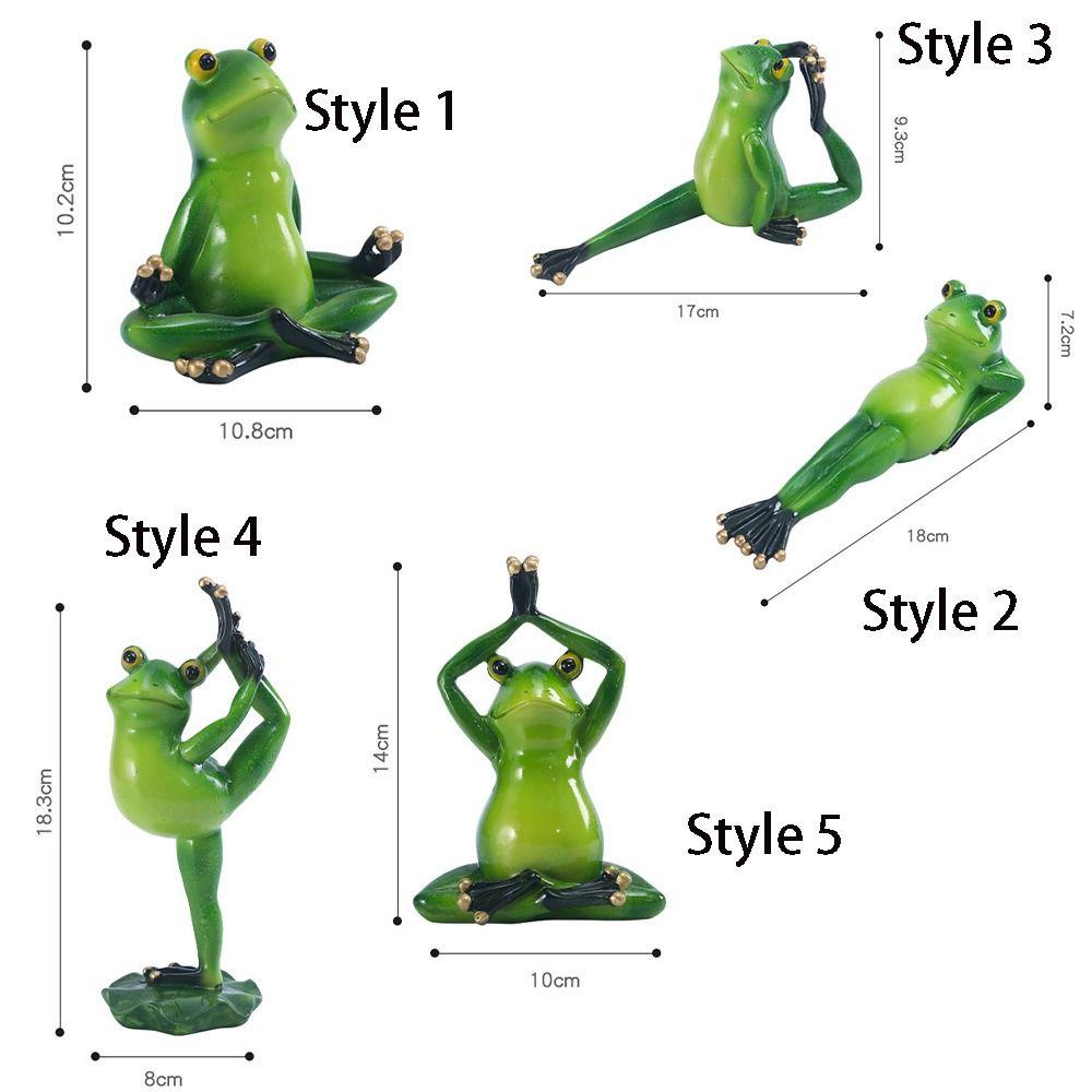 Roztomilá žába na jógu Soška Kreativní Miniatury Figurka Zahradní Dekorace Zvířecí Socha Domov
