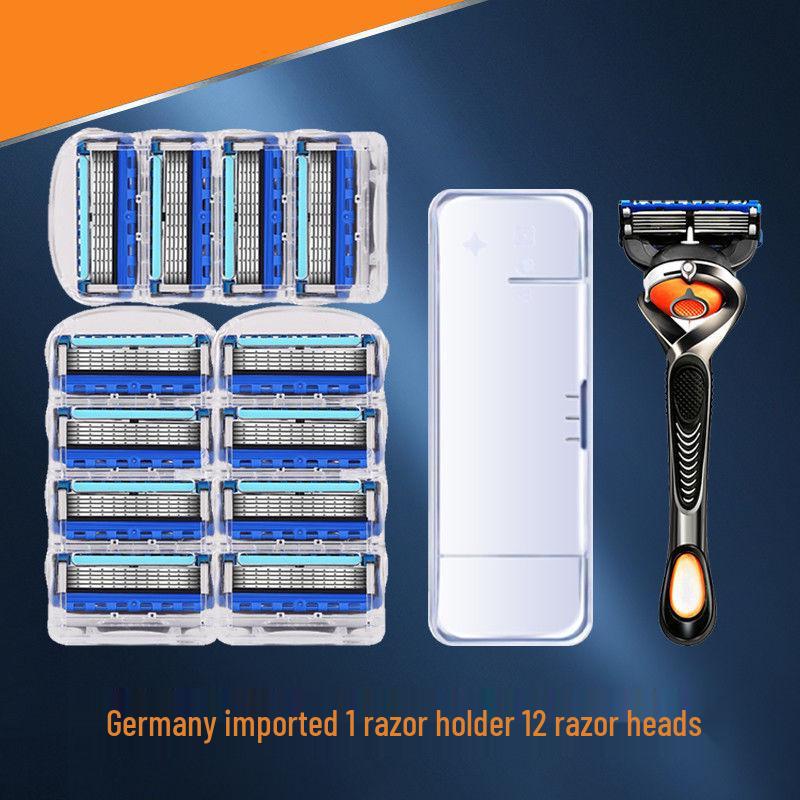 Durable Blue 5-Layer Rotating Razor: Waterproof, Scratch-Resistant, Sharp, Portable