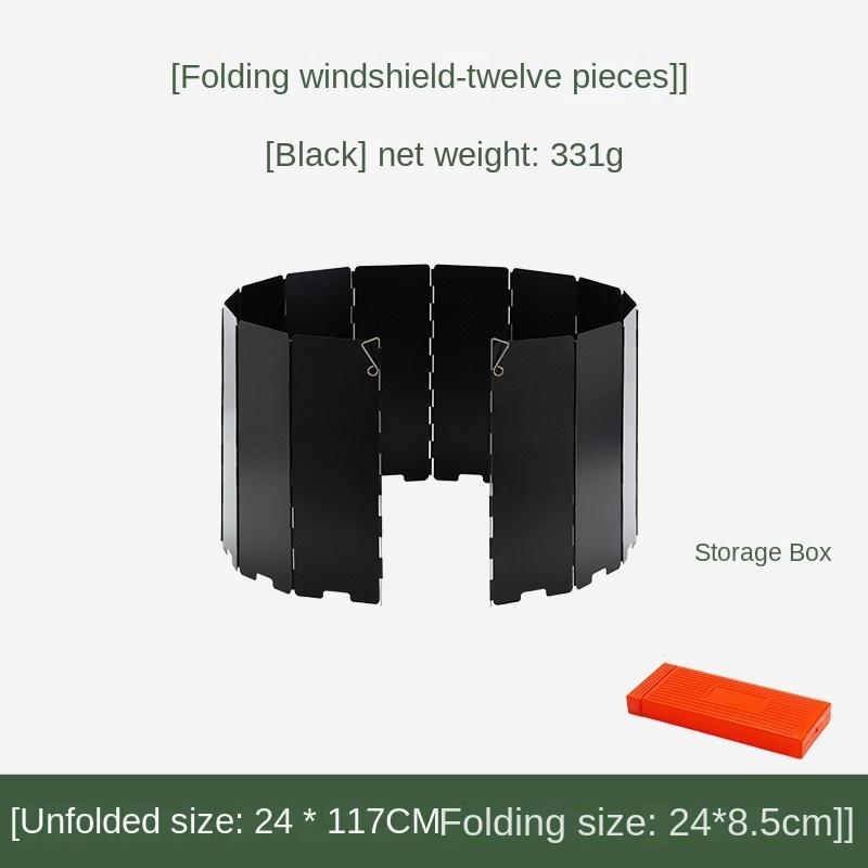 Outdoor Windshield Portable Gas Stove Windshield Stove Gas Stove Enclosure Camping Thickened Furnace End Ring Folding Windproof Board