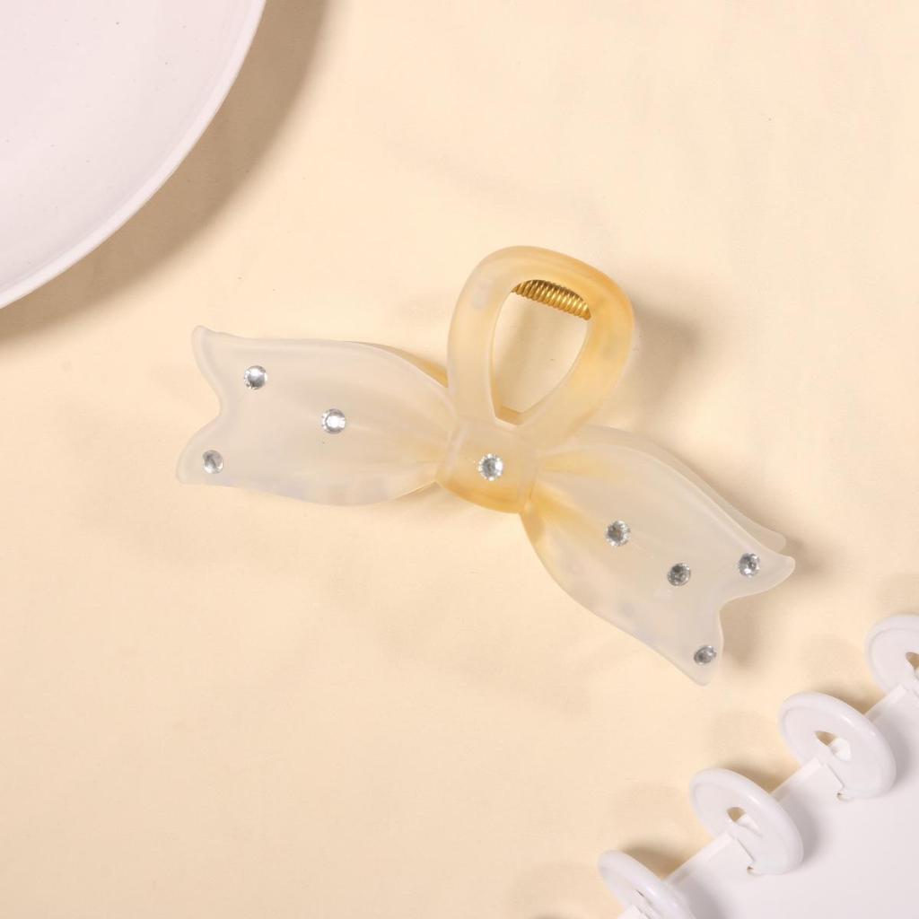 Matowy klips rekinowy, spinka do włosów z kokardą jaskółczy ogon do fryzur upiętych 2025