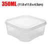 Transparent Kitchen Storage Box Food Grade Sealed Tank Square Food Dispenser Fresh Keeping Fruit Vegetable Container 350Ml 650Ml