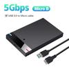 2.5" HDD Sata Port With Light Portable Storage Device Micro Enclosure SATA Interface ABS Free Tool HDD Case Support UASP SSD