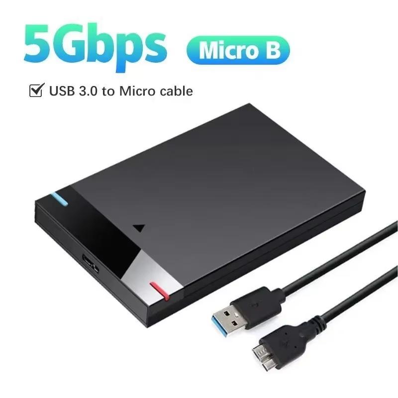2.5" HDD Sata Port With Light Portable Storage Device Micro Enclosure SATA Interface ABS Free Tool HDD Case Support UASP SSD
