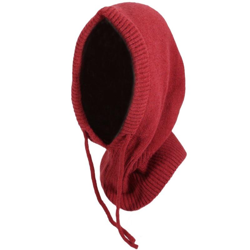 1pc Winter Warm Balaclava Hats for Women,solid Color Knitted Blend Hooded Scarf Hat for Women Skull Cap Beanie Hat Neck Gaiters